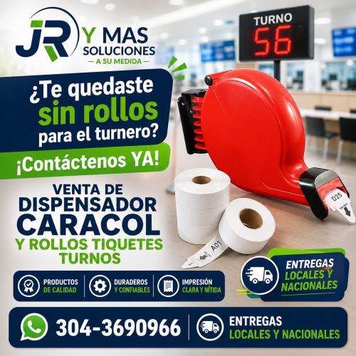 imagen de DISPENSADOR CARACOL Y ROLLOS TIQUETES TURNOS con id 30839