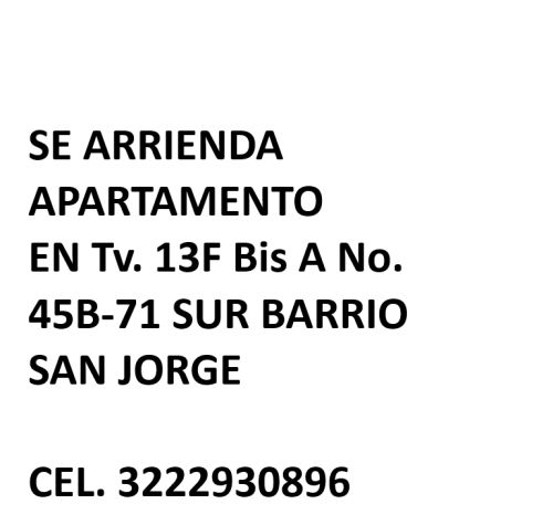 imagen de SE ARRIENDA APARTAMENTOD - BODEGA- HABITACIONES con id 33976