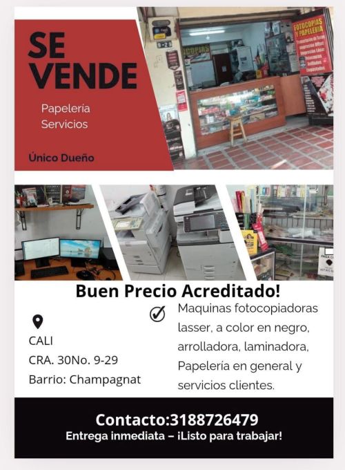 imagen de ¡OPORTUNIDAD UNICA! Se vende papeleria y servic con id 34060