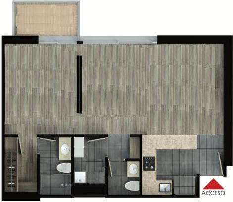 imagen de Vendo apartamento en Bogota 1hab 2baños 1Garaje con id 34246