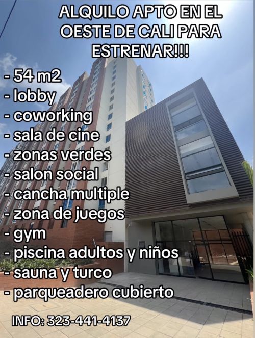 imagen de Alquilo apartamento en el oeste de Cali con id 34642