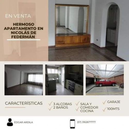 imagen de Se vende apartamento en Nicolás de Federmán con id 34963
