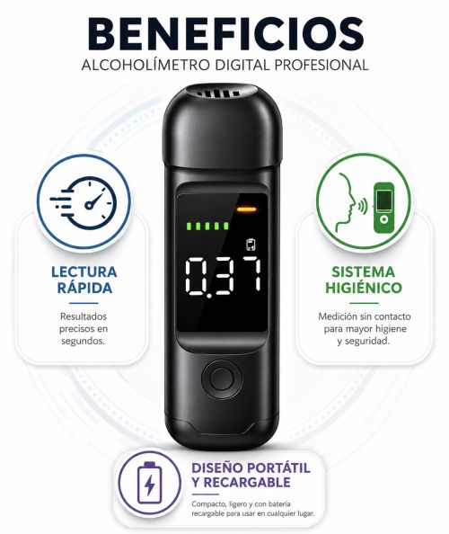 imagen de Alcoholímetro Digital Profesional Recargable con id 35818