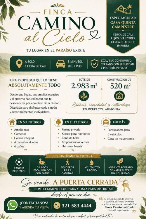 imagen de VENTA – CASA QUINTA CAMPESTRE | FINCA CAMINO AL con id 36419