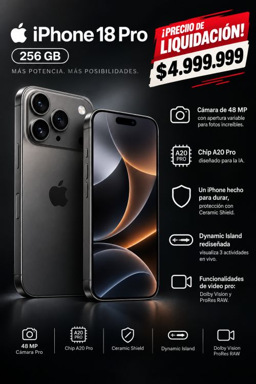 imagen de iPhone 18 Pro 256gb NUEVO. con id 36736